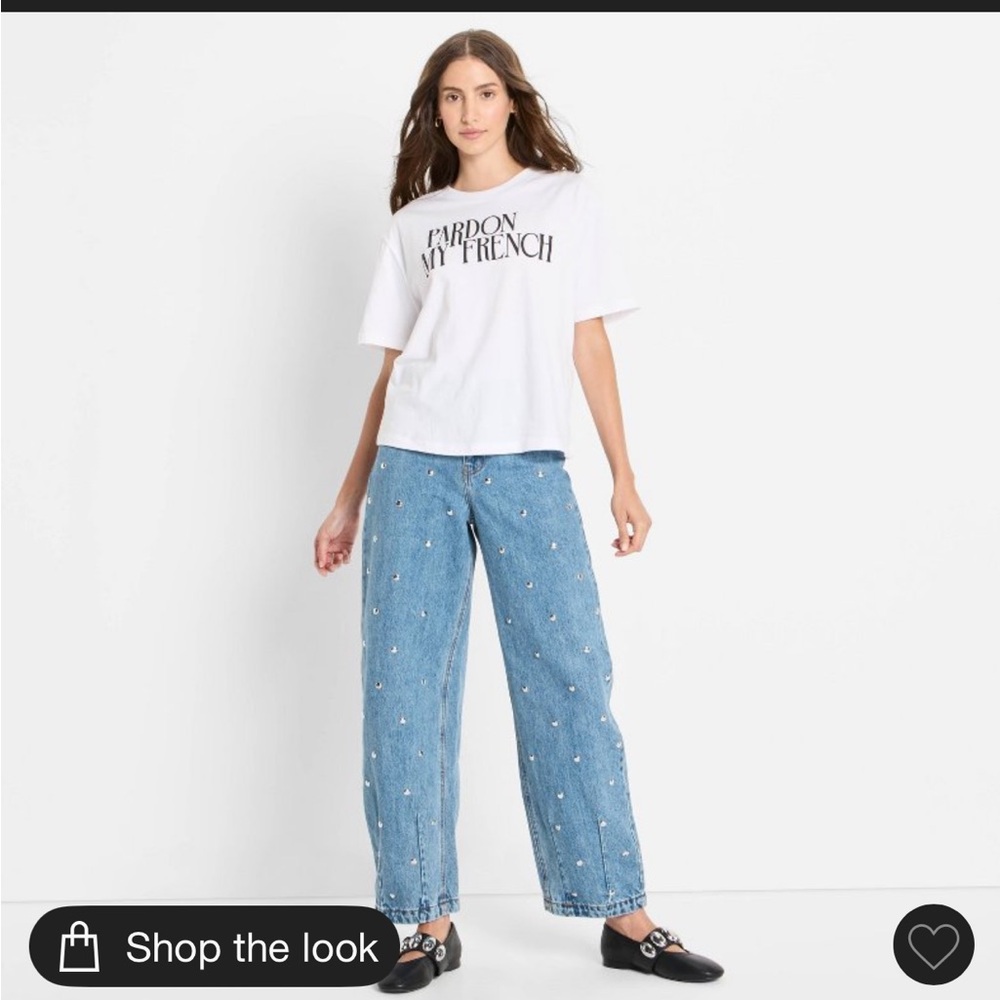 Future collective studded barrel jeans 00